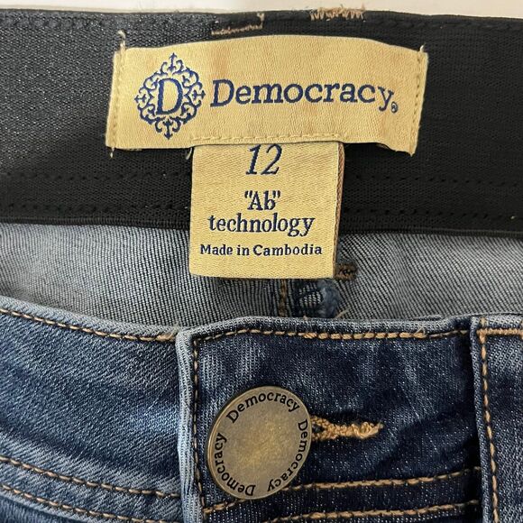 Democracy Ab Solution Mid Rise Freedom Ankle Skimmer Skinny Jeans size 12 - Picture 5 of 6